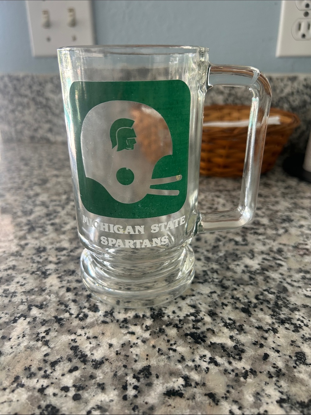 Michigan State Spartans Glass Beer Mug